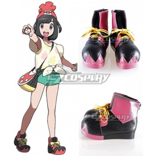 Pokemon Sun and Moon Heroine Red Cosplay Shoes