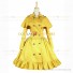 Gothic Victorian Style Cape Reenactment Steampunk Dress Yellow