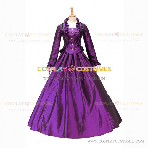 Victorian Style Southern Belle Gothic Lolita Purple Ball Gown Dress