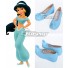 Disney Princess Princesa Jasmine Blue Shoes Cosplay Boots