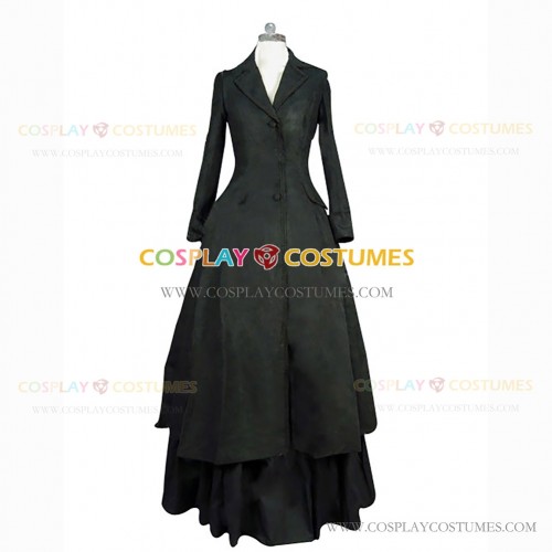 Victorian Style Edwardian Punk Dress + Coat Black