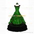 Steampunk Southern Belle Saloon Girls Theater Ruffles Green Dress Evening Gown