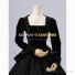 Civil War Victorian Velvet Gown Period Theatrical Formal Dress Black