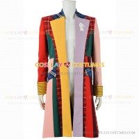 6th Sixth Dr Colin Baker Costume for Doctor Who Cosplay Trench Coat