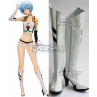 EVA Neon Genesis Evangelion Rei Ayanami White Shoes Cosplay Boots