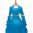 Gothic Lolita Victorian Rococo Stage Long Luxury Blue Dress Ball Gown