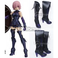 Fate Grand Order Mash Kyrielight Black Shoes Cosplay Boots