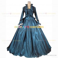 High Quality Victorian Style Queen Royal Lady Fantasy Dress Theater Reenactment Costume Emerald