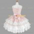 Fairytale Princess Tiered Dress Pink Sweet Lolita Dress