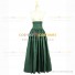 Victorian Reenactment Skirt Dark Olive Green Corduroy Floor Length Skirt