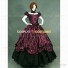 Victorian Style Saloon Girls Southern Belle Floral Brocade Dress Cherry Pink