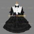 Elegant Gothic Lolita Dress Black and White Ruffle Bow Tiered Dress