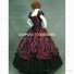 Victorian Style Saloon Girls Southern Belle Floral Brocade Dress Cherry Pink