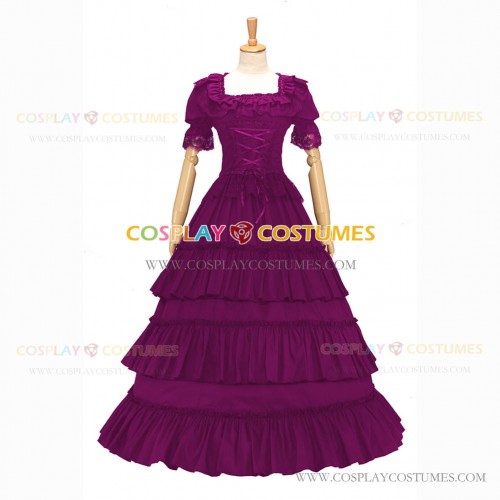 Reenactment Civil War Lace Lolita Recoco Layered Rose Ball Gown Dress