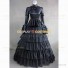 Gothic Steampunk Medieval Fantasy Theatrical Premium Quality Costume Dress Black