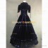 Renaissance Queen Elizabeth Theater Reenactment Royal Clothing Dark Blue