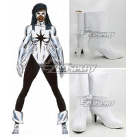 Marvel Captain Marvel Monica Rambeau White Shoes Cosplay Boots