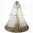 Renaissance Style Steampunk Coat Dress Ball Gown Khaki