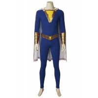 Shazam Captain Marvel Billy Batson Blue Cosplay Costume