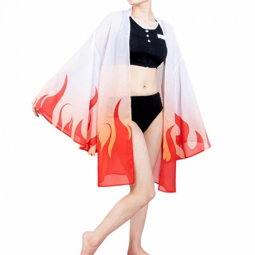 Demon Slayer: Kimetsu No Yaiba Kyojuro Rengoku Swim Cosplay Costume