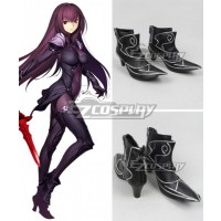 Fate Grand Order Lancer Scathach Black Shoes Cosplay Boots