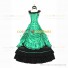 Steampunk Southern Belle Saloon Girls Theater Ruffles Green Dress Evening Gown