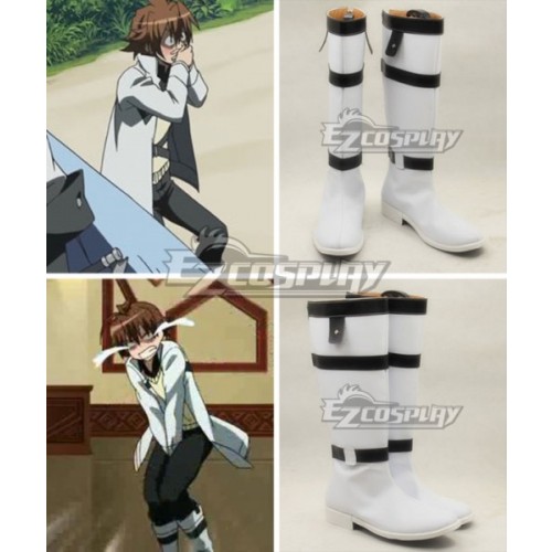 Akame ga Kill Tatsumi White Shoes osplay Boots