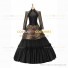 Gothic Victorian Marie Antoinette Theater Layered Evening Gown Brown Dress