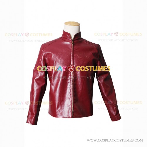 Smallville Cosplay Clark Kent Costume Red Leather Jacket