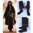 Pirates of the Caribbean: Dead Men Tell No Tales Captain Jack Sparrow Deep Brown Shoes Cosplay Boots