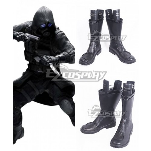 Resident Evil Umbrella Security Service Vector Black Shoes Cosplay Boots