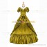 Reenactment Victorian Scarlett O'Hara Rococo Yellow Ball Gown Dress