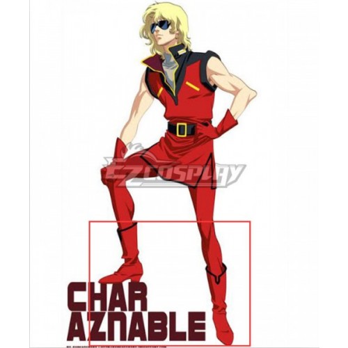 Gundam Char Aznable Red Shoes Cosplay Boots