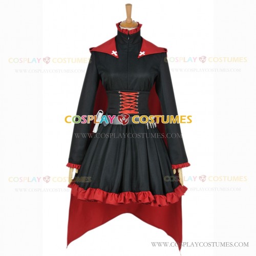 RWBY Cosplay Red Trailer Ruby Rose Costume Black Full Set