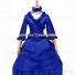 Medieval Renaissance Lolita Princess Ruffled Royal Blue Ball Gown Dress