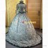 Historical Victorian Style Country Lolita Floral Gown Dress Emerald