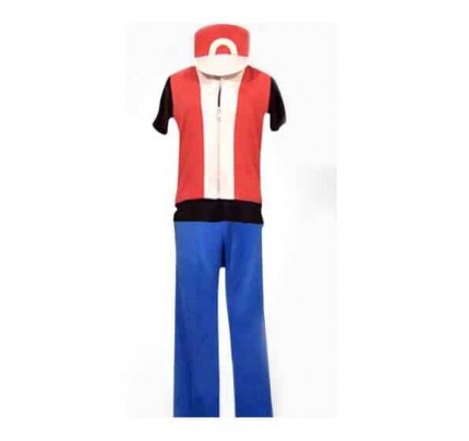 Pokemon Trainer Red Cosplay Costume