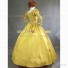 Victorian Style Queen Elizabeth Tudor Period Ginger Yellow Tartan Dress
