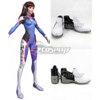 Overwatch OW D.Va DVa Hana Song Black White Cosplay Shoes