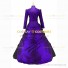 Gothic Victorian Marie Antoinette Theater Layered Evening Gown Purple Dress