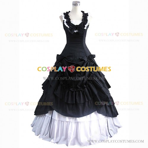 Victorian Southern Belle Little Women Ball Gown Prom Dress Black