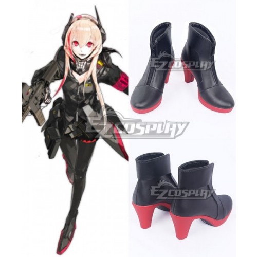 Girls Frontline SOPMOD M4 Black Red Cosplay Shoes