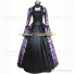 Victorian Style Brocaded Party Ball Gown Fancy Dress Purple