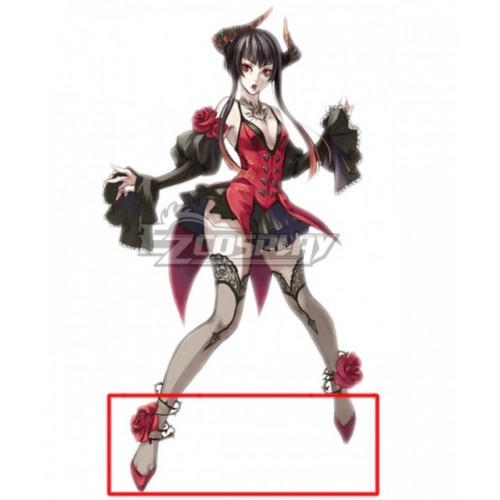 Tekken Eliza Render Red Cosplay Shoes