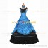 Steampunk Southern Belle Saloon Girls Theater Ruffles Blue Dress Evening Gown