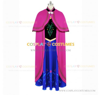 Movie Frozen The Snow Queen Cosplay Princess Anna Costume