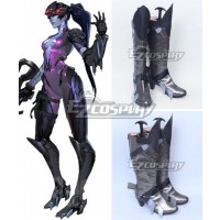 Overwatch OW Widowmaker Amelie Lacroix Black Shoes Cosplay Boots