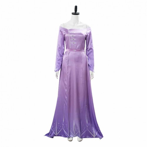 Frozen 2 Princess Elsa Purple Dress Cosplay Costume