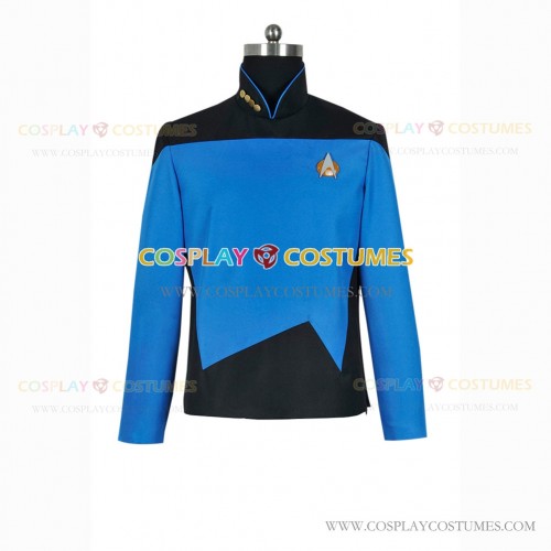 Sciences Costume for Star Trek TNG Cosplay Blue Shirt