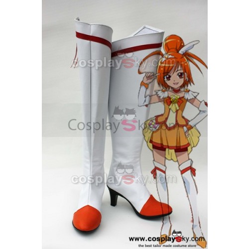 Smile Precure! Pretty Cure Akane Hino Cure Sunny Cosplay Shoes Boots